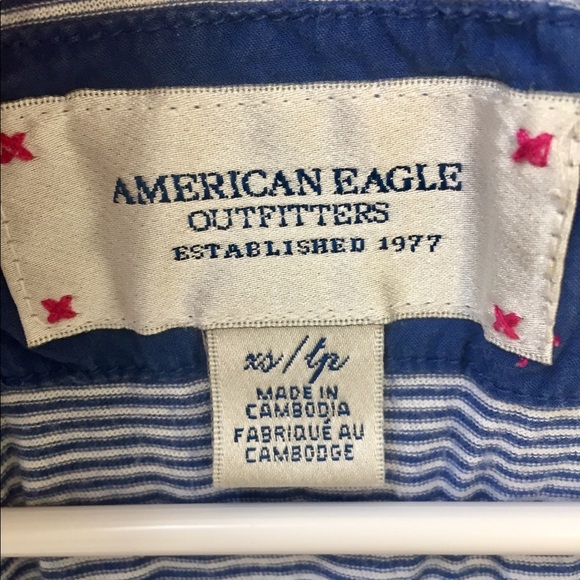 American Eagle Striped Fitted Tee-EUC - Picture 4 of 5
